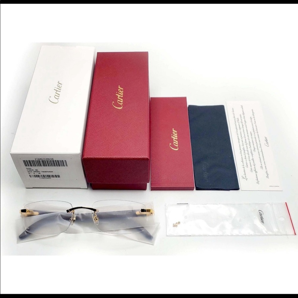 Cartier gold wood frames brand new! old stock